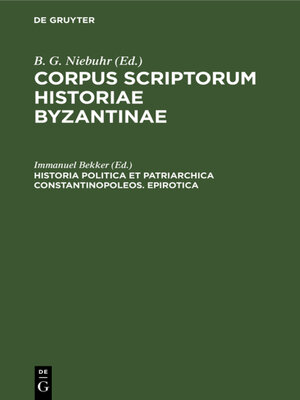 cover image of Historia politica et patriarchica Constantinopoleos. Epirotica